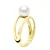 Ring – Geel Goud 375 – Echte Gecultiveerde Zoetwater Parel Rond 8-9 mm