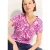 Cecil Dames T-shirt van linnenmix in Pink
