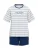 TOM TAILOR Korte pyjama ‘Charlotte’  navy / saffier / wit
