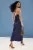 TRENDYOLMİLLA Dames Donkerblauw Effen Maxi Mouwloos Stijlvol/Avond Slipjurken