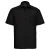 Russell Collection Heren Poplin Easy-Care overhemd met korte mouwen (Zwart)