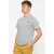 Nike geborduurd Futura T-shirt in grijs heather- en zilverkleurig logo