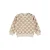 Dirkje rechtvallende sweater met print – beige