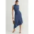 TRENDYOLMİLLA Dames Donkerblauw Effen Midi Mouwloos Stijlvol/Avond Asymmetrisch Jurken