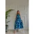 Blauwe jurk met patroon voor dames