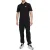 FILA Linter Striped Polo Shirt Black/iron Gate Striped