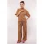 FLURESK wide leg high waist casual broek bruin