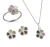 Orphelia ‘Daisy’ Dames 925 Sterling Zilveren Set: Necklace + Oorbellen + Ring – Zilver SET-7585