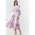 Paisley Print A-Lijn Maxi Jurk met Overhemdkraag