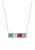 faina Ketting  smaragd / rosa / rood / zilver