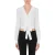 Moschino Cropped Shirt In Silk Charmeuse White