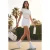 TRENDYOLMİLLA Dames Ecru Effen Kort Getailleerd T-shirts