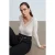 Slim Fit V-Hals Kanten Blouse