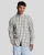 Lyle & Scott gewassen geruit popeline gunmetal grijs shirt met lange mouwen