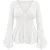 Trendyol Curve Dames Ecru Effen Lang Regular fit Grote maten Blouses