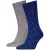 Tommy Hilfiger Sokken met stippen voor heren (Set van 2) (Grijs/Navy)