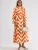 MSN Collection Jurk  oranje / wit