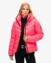 Superdry Vrouwen Gewatteerde Fuji-jas met Capuchon Roze