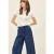 Cecil Dames Wide Legs broek met banddetail in Blauw