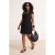 Trendyol Curve Dames Zwart Effen Kort / Mini Kort Recht Grote maten Jurk