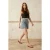 Hoogwaardige brede denimshorts met hoge taille