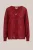 WE Fashion – Dames jacquard blouse – Regular fit – Donkerrood –
