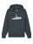 Watapparel Sweatshirt ‘ Alien on a paper plane ‘  antraciet / gemengde kleuren