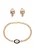 faina Sieraden set  goud / zwart / transparant / wit