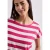 Street One Dames Shirt met korte mouwen, ronde hals en print in Pink