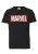 LOGOSHIRT Shirt ‘Marvel Comic Block Logo’  zwart