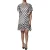 Polka Dot Mini Jurk Ruches Kant