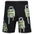 Zwarte bermudashort van Givenchy hangslotontwerp met boardfit