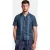 Lyle & Scott Vertical Stripe Resort Shirt Slate Blue/ Navy