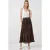 Hoge Taille Paisley Midi A-Lijn Rok