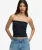 Gesmockte Jersey Bandeau Blauw