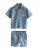 smALLSAINTS Set  lichtblauw / wit