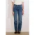LOLALIZA high waist straight leg jeans dark blue denim