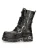 New Rock unisex zwart lederen gotische halfhoge laarzen-373-S4