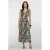 Geisha gestreepte zomerjurk met zebraprint groen