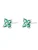 Hey Happiness Oorbellen ‘Green Daisy’  zilver