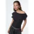 Bootneck Geribbelde Blouse