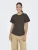 Only Onlmarie S/s Ruching Top Jrs Noos T-shirts Seal Brown