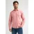 Petrol Industries regular casual overhemd met linnen roze