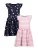 BLUE SEVEN Jurk  navy / geel / lichtroze / wit