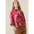 Oltre Patterned Satin Shirt Fuchsia