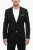 Notch Lapel CONSTRUCTED Narrow Fit Blazer in Zwart