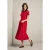 LOLALIZA midi jurk – rood