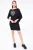 HOME STORE Jurk  ombergrijs / zwart / wit