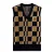 Fred Perry Heren geruit gebreid sweatvest (Steen)