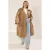 Trendyol Curve Dames Bruin Effen Oversized Grote maten Trenchcoats